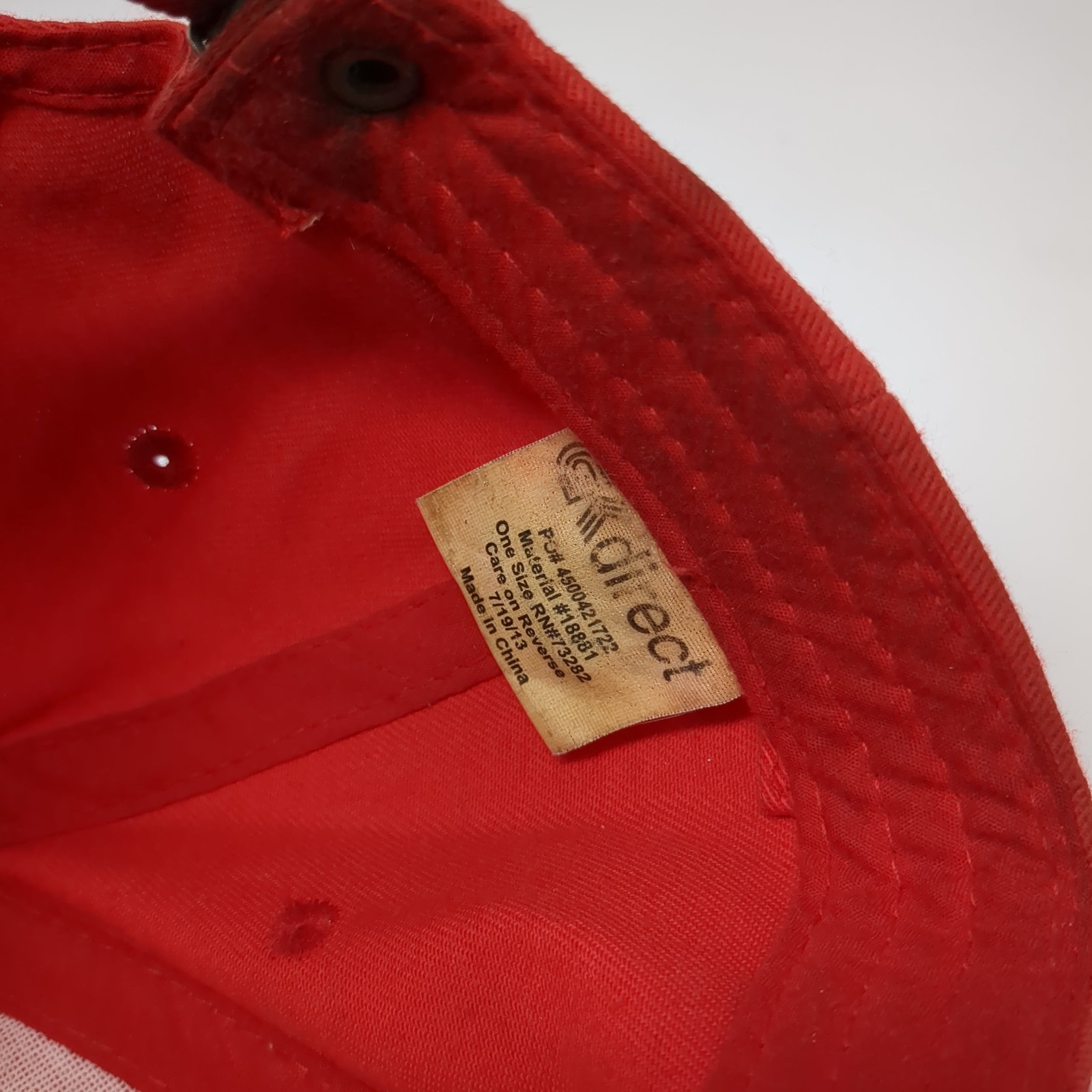 Shell Slideback Baseball Cap Red One Size Adjusta… - image 9
