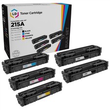 LD Replacement for HP 215A 2 Black 1 Cyan 1 Magenta 1 Yellow Toner Chip Included