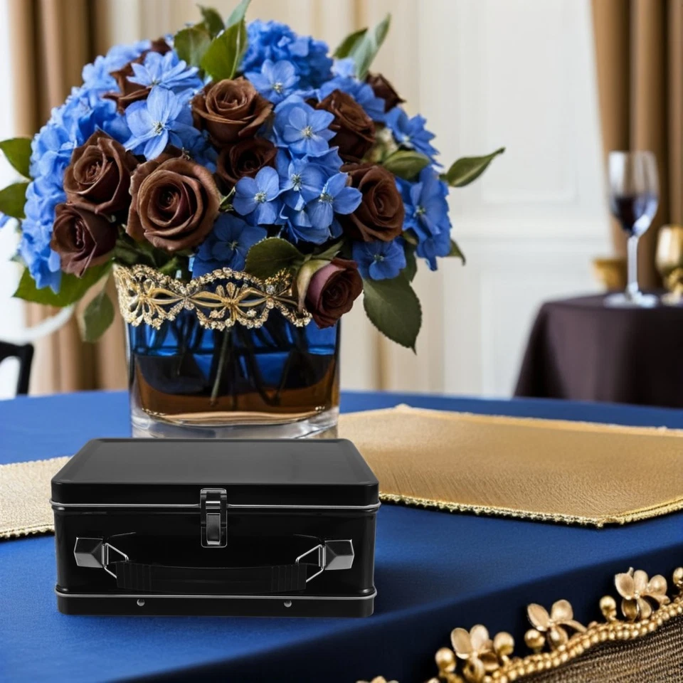  Tin Metal Keepsake Box: Small Storage Box With Hinged Lid - Vintage Decorative - Image 4 of 4