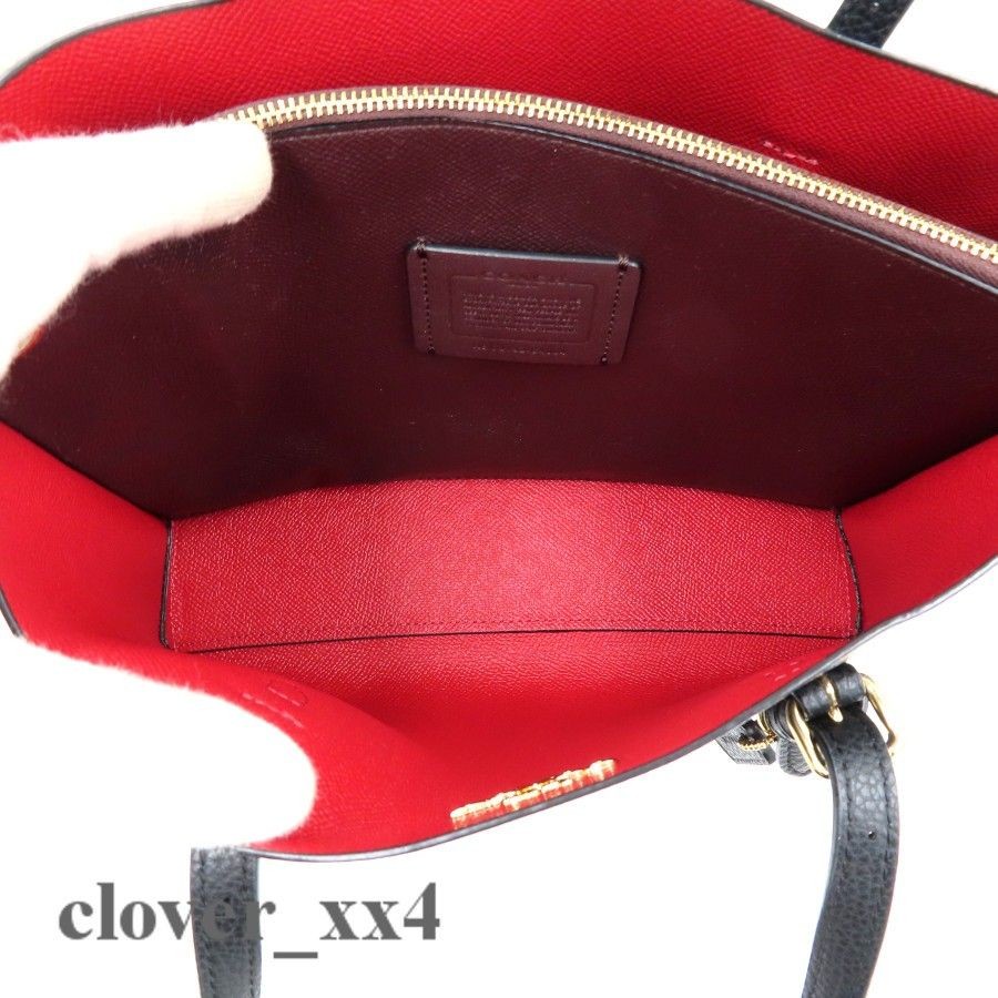 COACH 2way Shoulder Bag Molly Black Leather COACH Hand Bag C4048 image 5