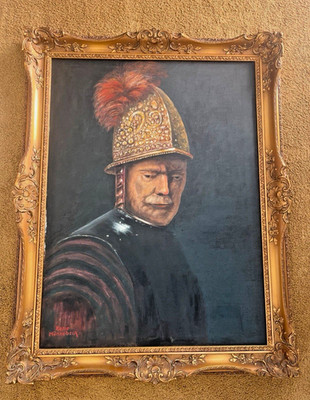 Rembrandt  Mann mit dem Goldhelm , gemalt von Hünnebeck