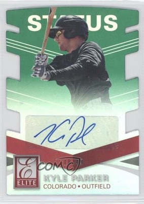 2015 Panini Elite Signatures Status Green Die-Cut 18/49 Kyle Parker #78 Auto 9g9