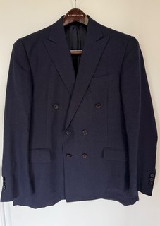 Ralph Lauren Black Purple Label Leinen Sakko Jacket Gr. 50 Navy Blau