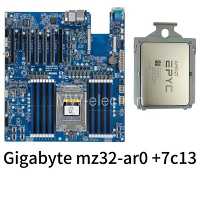 Gigabyte mz32-ar0 REV3.0+EPYC 7c13 2.0GHZ 64cores =EPYC 7713 cpu combination