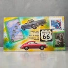 Route 66 First Day Cover USA Stamp abstract Hand Painted & Stickers Cachet 2026