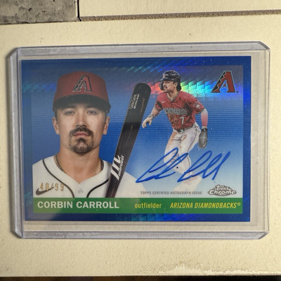2025 Topps Chrome Platinum Corbin Carroll BLUE PRISM AUTO #d /99 #CPA-CC