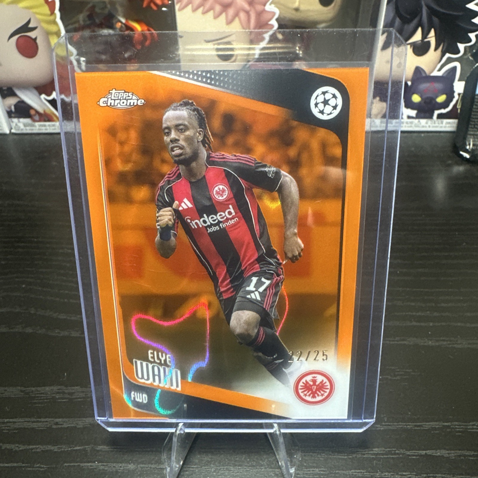 2026 ELYE WAHI 22/25 TOPPS CHROME UEFA CHAMPIONS LEAGUE LAVA ORANGE