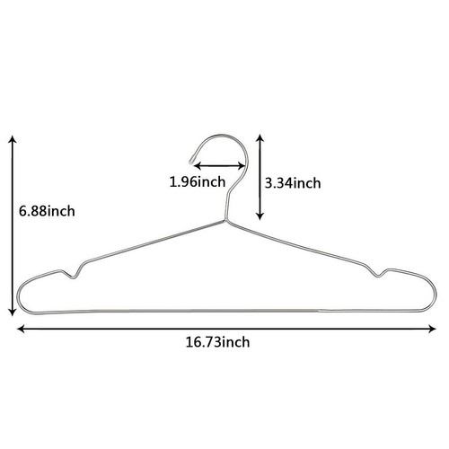 30 Pack Heavy Duty Stainless Steel Hangers, Space-Saving Silver Clothes Hange... - Picture 5 of 8
