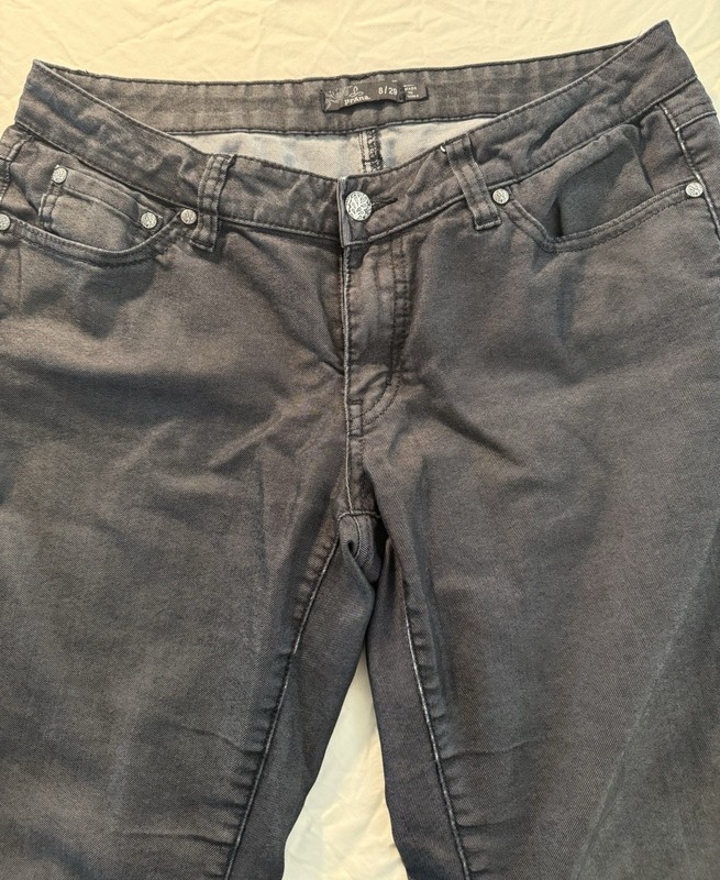 prAna Women’s Dark Gray Denim Skinny Jeans Slim Fit 5-Pocket Size 8/29