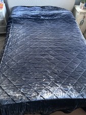 Blue Velvet Style Double Bedspread by Bedeck - Beautifully soft   REDUCED