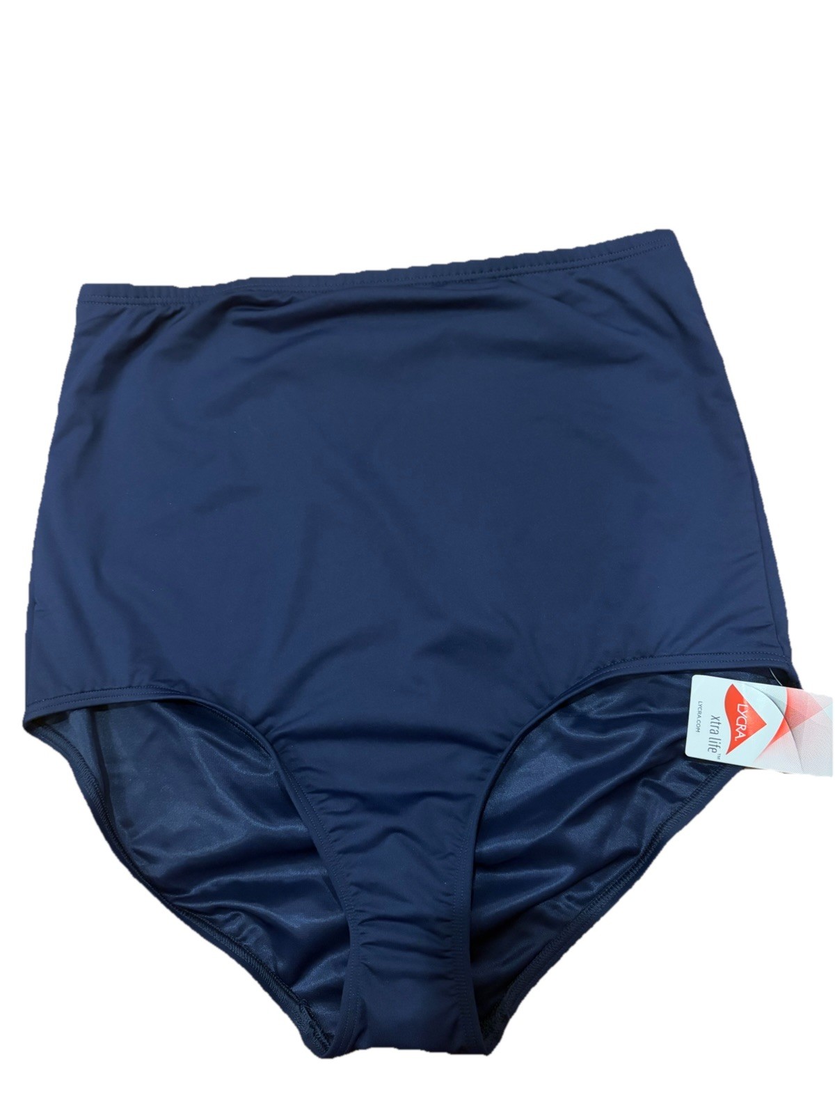 Lands' End Ultra High Waisted Swim Bottom Navy Blue Size 16 NWT