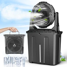 9L Bucket Portable Misting Fan for Outdoors Patios - 10IN, 20000mAh Rechargea...