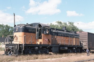 MS Original Slide MILW Milwaukee Road Alco RSC2 #594 in 1975 | eBay