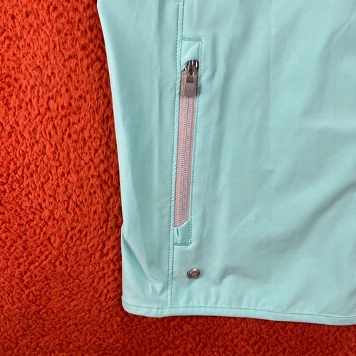PETER MILLAR Mens MEDIUM Flex Adapt Full Zip Pullover Vest Jacket Turquoise Blue image 4