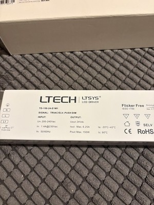 Ltech LTSYS LED Treiber TD-150-24-E1M1 24VDC 150W Triac/ELV, Push Dim