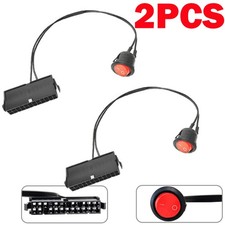 2X ATX Power Jumper Cable 24 Pin ATX Red LED ...