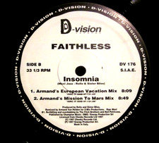 FAITHLESS - INSOMNIA MIXES / REVERENCE - 12” VINYL RECORD - 90S HOUSE TRANCE DJ
