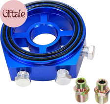 Aluminum Oil Filter Cooler Sandwich Plate Adapter Blue 