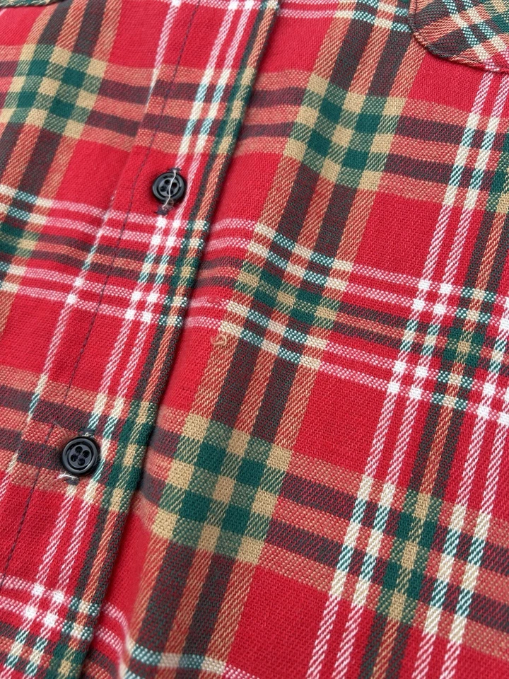 Vintage 70s Five Brother Union Made In USA Plaid Flannel Button Down Shirt 3XL - Image 4 of 4