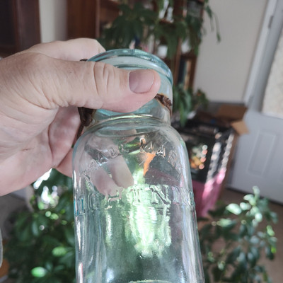 Aqua Blue Rare Putnam 880 Lightning Fruit Jar Late 1800s   
