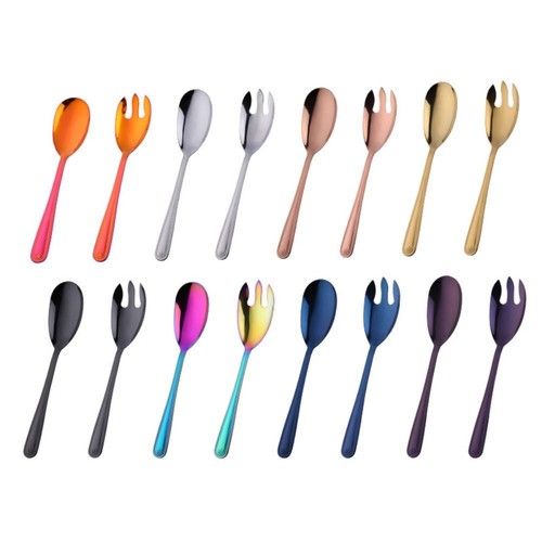 2Pcs Large Service Spoon Kit Stainless Steel Cutlery Set For Kitchen Tool - Picture 11 of 19