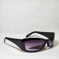 Fashion Sunglasses Black Frame Smoke Lens with Line Pattern - P7314