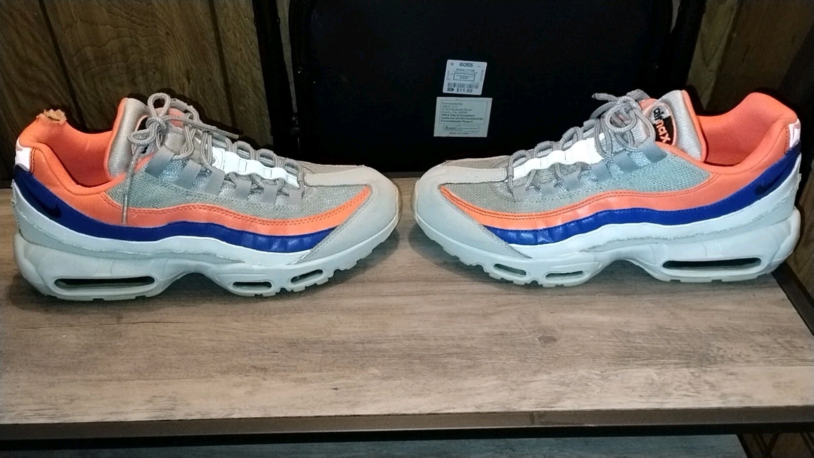 Nike Air Max 95 Men Size Ultramarine Platinum Bright Mango Shoes