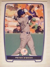 PETER O'BRIEN RC ROYALS 2012 Bowman Draft Pick baseball card #BDPP40 YANKEES QTY