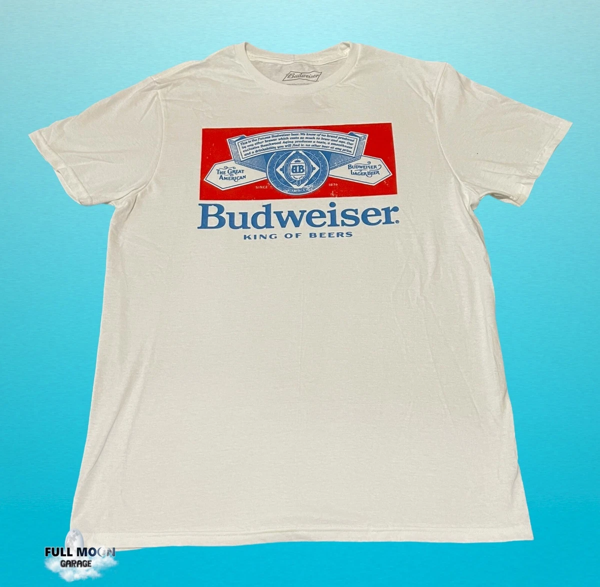 white budweiser shirt
