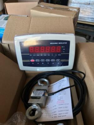 10000 x 2 LB CALIBRATED S-TYPE LOAD CELL INDICATOR HANGING CRANE SCALE TENSION