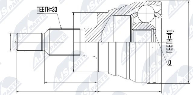 Joint arbre de transmission Fiat Freemont Dodge en acier forgé haute résistance