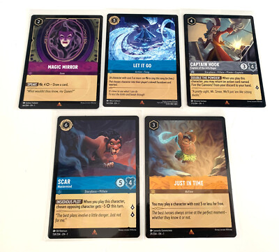 Disney Lorcana seltene Karten Konvolut Lot alle Karten Sleeved NM Pack frisch