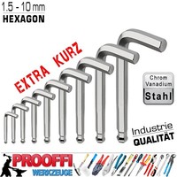 Innensechskant Winkel SchlüSsel Set 1.5 - 10Mm Kugelkopf Kurz FüR Inbus Schraube