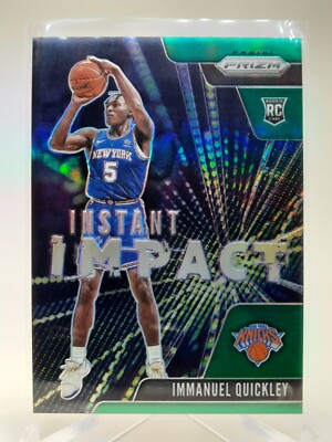 Immanuel Quickley 2020-21 Panini Prizm RC Instant Impact Green Prizm ...