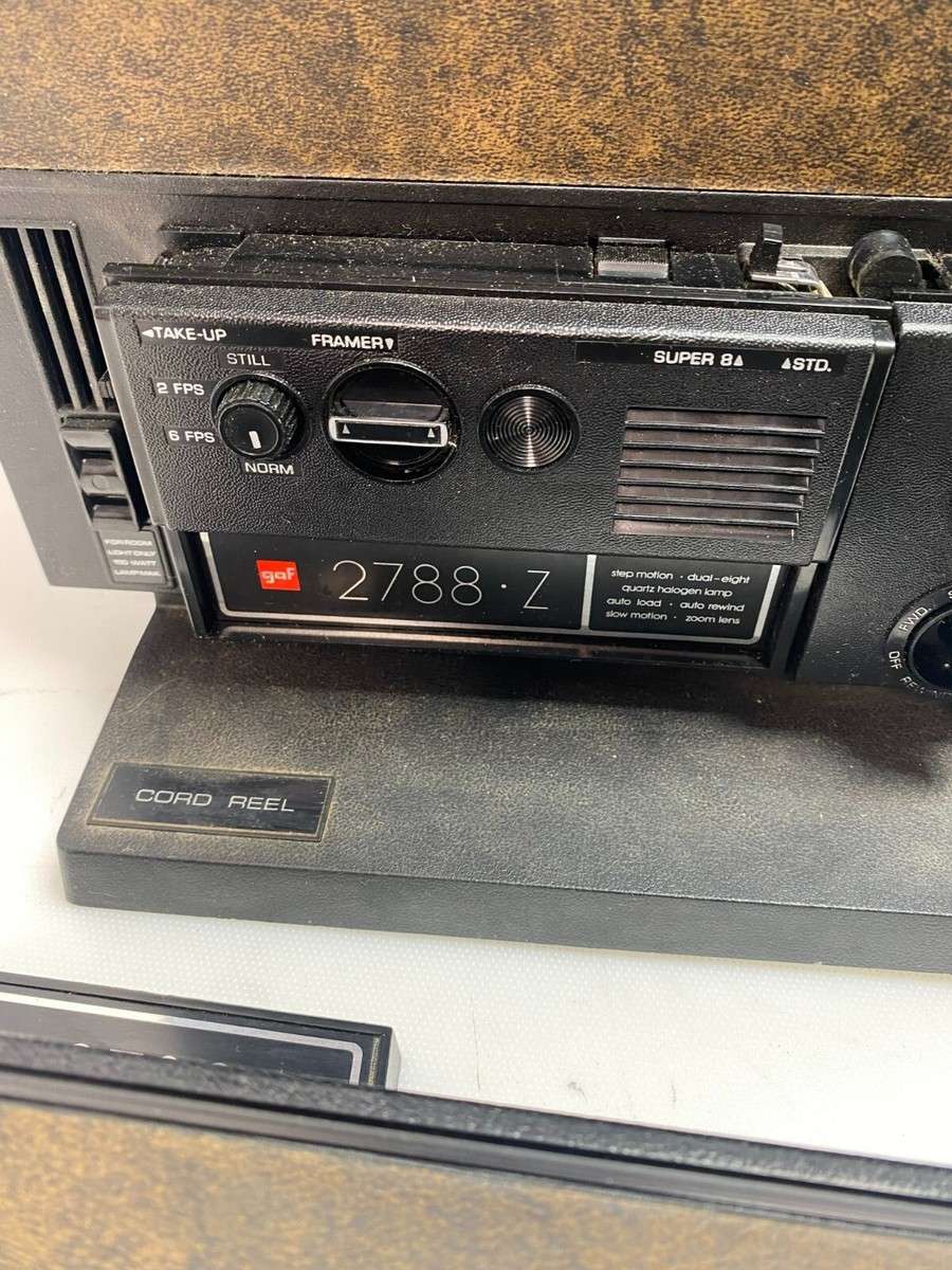 Vintage GAF 2788-z 438-m6qc Dual Eight 8mm Step Motion Projector