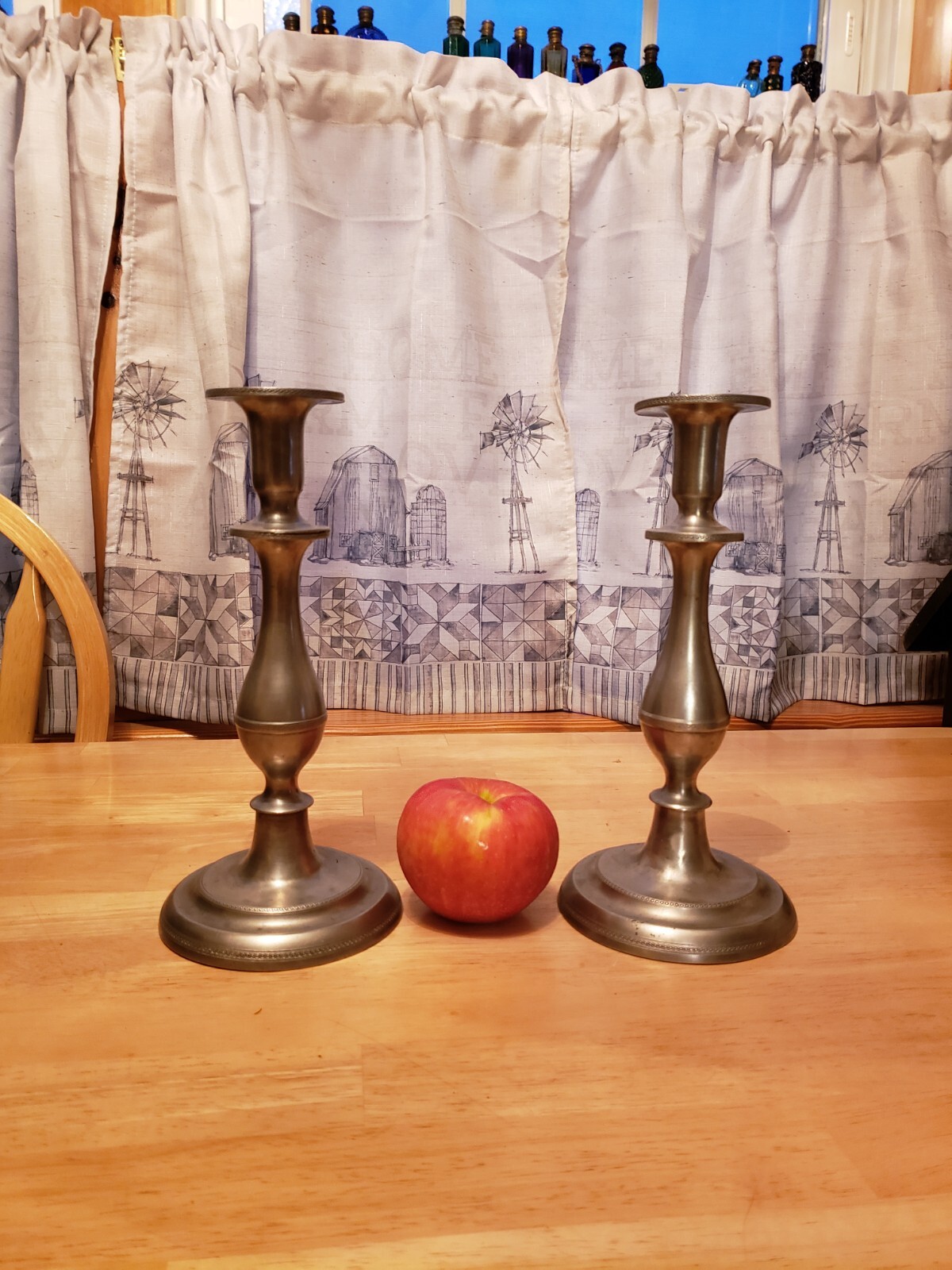 Early American Flagg And Homan Cincinnati Ohio Pewter Candlesticks eBay