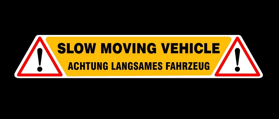 APPLE Slow Moving Vehicle Fluorescent Magnetic Warning Sign 40cm