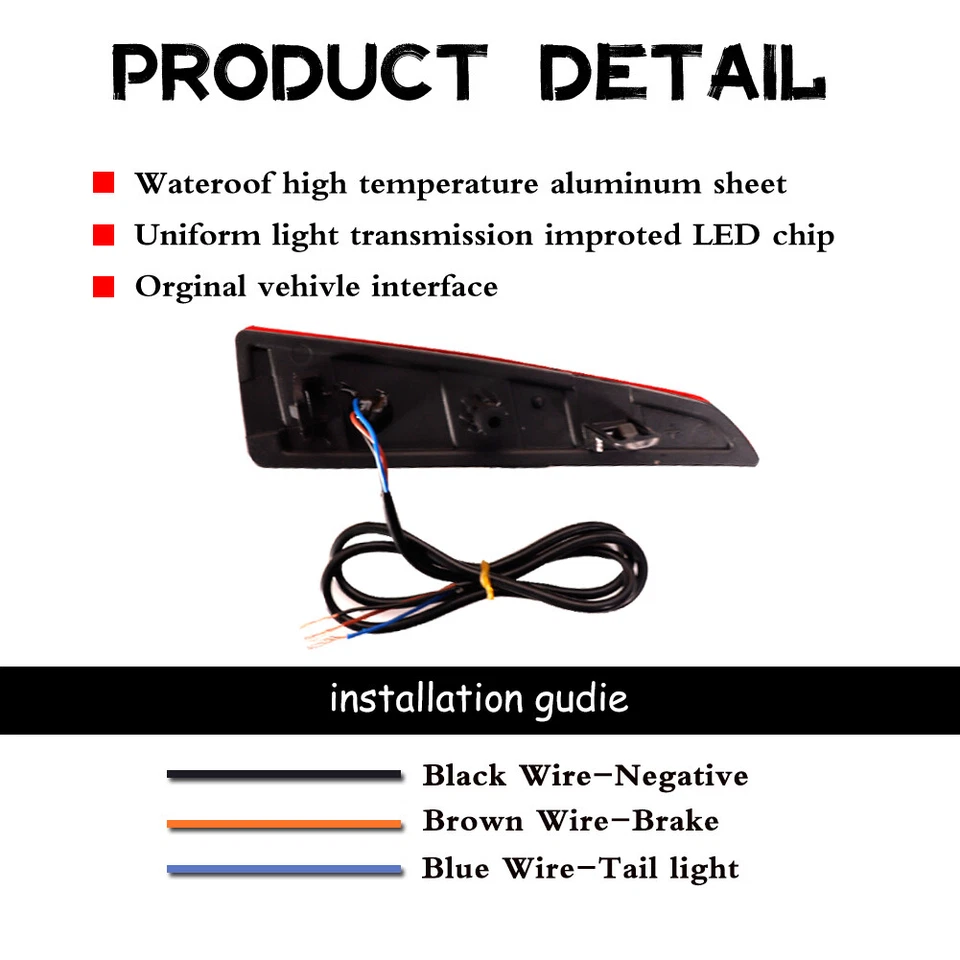 Красные светодиодные задние стоп-сигналы отражатель заднего бампера для Lexus RX350 RX450h 2016-2020 годов выпуска - Изображение 4 из 4