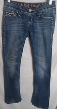 Rock Revival Women's Kristen Boot Cut Low Rise Jeans Size 26 Flap Pocket
