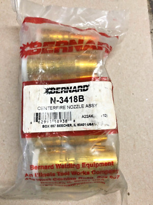 BERNARD N-3418B NOZZLE 3/4'' CENTERFIRE NOZZLE (10 PKG)
