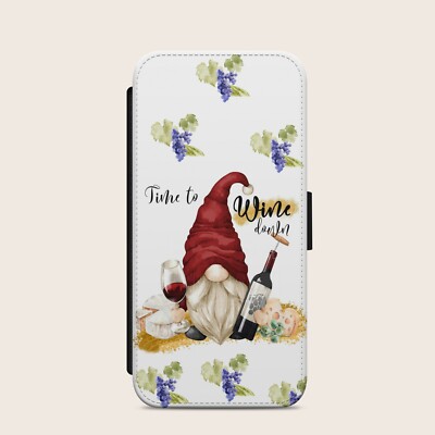 Wichtel Gonk Wein Liebe Geschenk Flip Wallet Handy Cover Hülle für iPhone Samsung Pixel