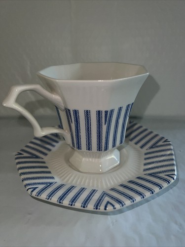 independence ironstone JAPAN PILLOW TALK BLUE SAUCER WITH CUP