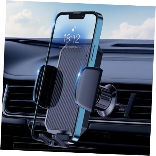 Phone Mount for Car, Air Vent Car Phone Holder with Metal Hook, One-Handed