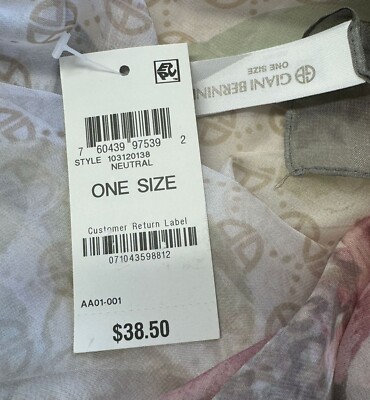 Giani Bernini Neutral Floral Women's Scarf One Size | eBay