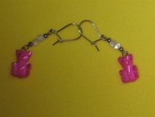 MOP Shell pink Teddy Bear earrings. Wholesale. Money maker for you Lot of 50pr