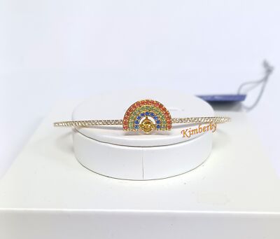 Swarovski Sparkling Dance Rainbow Bangle Gold-PVD Crystal