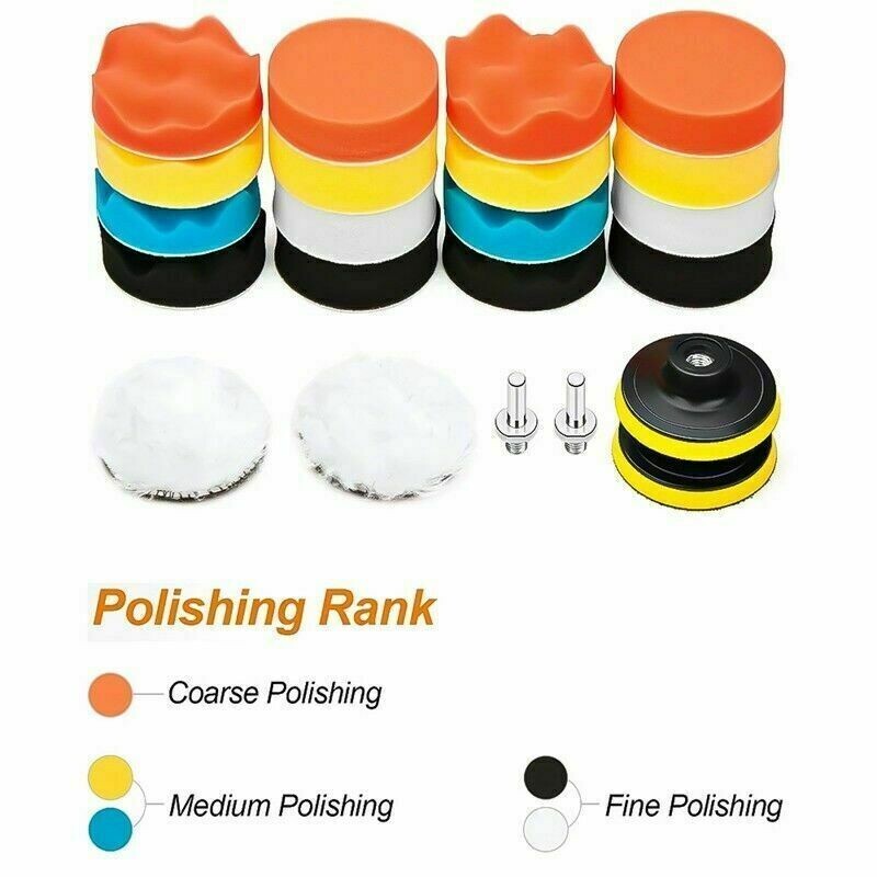 22pcs Car Polishing Pad Kit 75mm Buffing Pads Foam Polish Pad Polisher