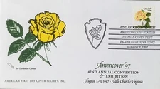 AFDCS by Dynamite Covers 3054 Yellow Rose Americover '97 2nd Day Cancel