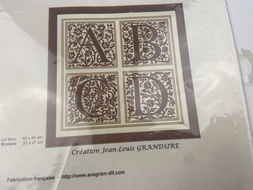Jean-Louis Grandsire ABCD Rouge Counted Cross Stitch Pattern Anagram Diffusion - Picture 2 of 3