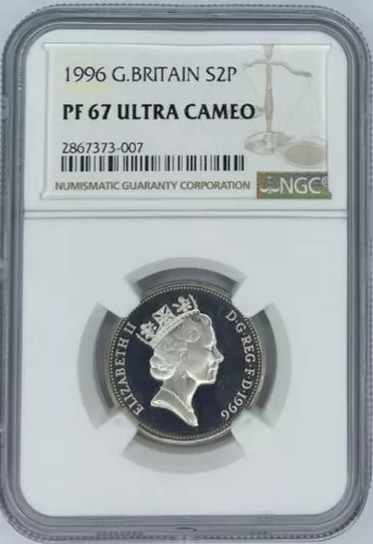 1996 Great Britain Silver 2 Pence Proof NGC PF 67